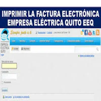 Imprimir la Factura Electrónica Empresa Eléctrica Quito EEQ