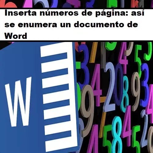 inserta números de página