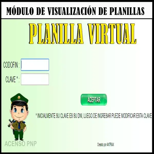 planilla virtual PNP peru