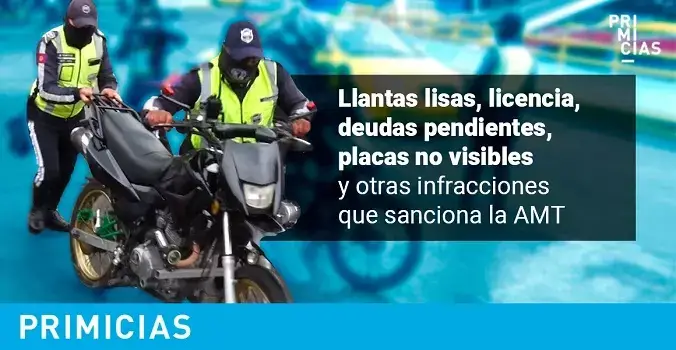 amt realiza operativos de control a motociclistas en Quito