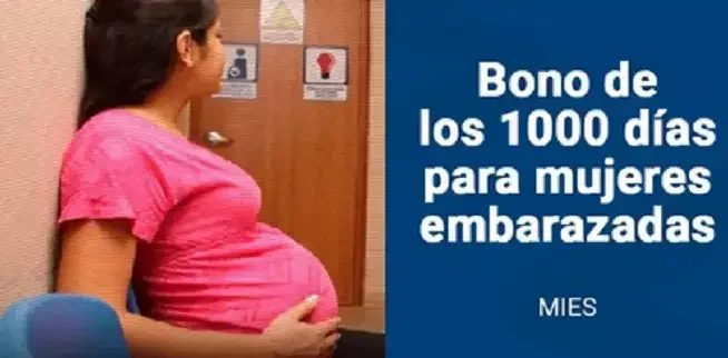 bono 1000 días para embarazadas MIES
