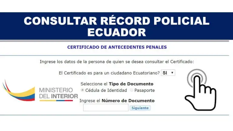 Consultar record policial o certificado de antecedentes penales por internet