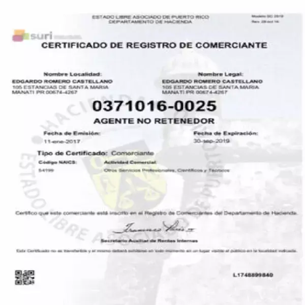 Certificado de Registro de Comerciante en SURI: Requisitos y cómo obtenerlo