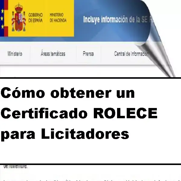 Cómo obtener un Certificado ROLECE para Licitadores