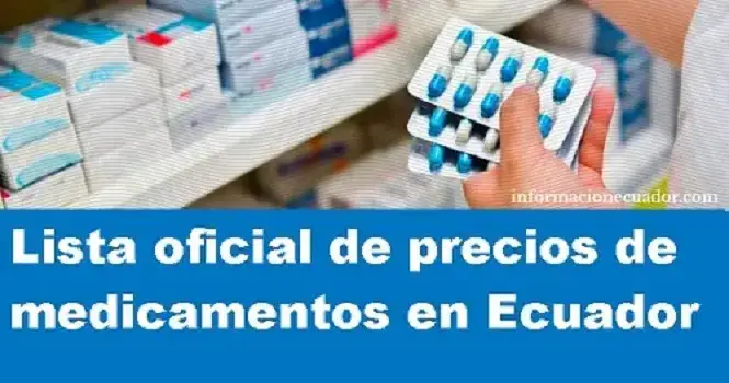 Lista oficial de precios de medicamentos en Ecuador 2021