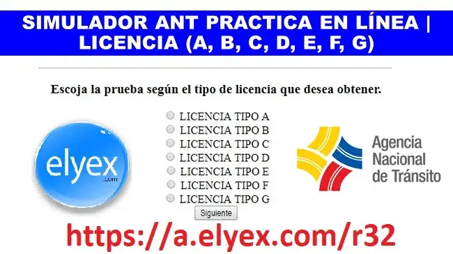 Simulador ANT Preguntas para licencias A,B,C,D,E