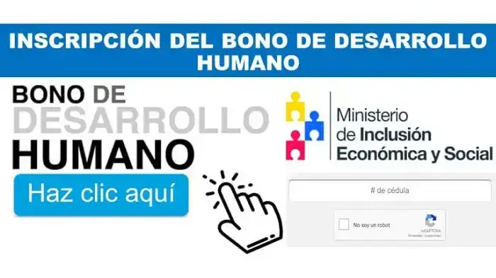 Bono de desarrollo humano: Inscripción online