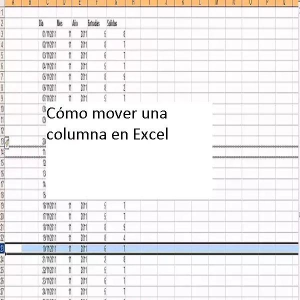 Cómo mover una columna en Excel