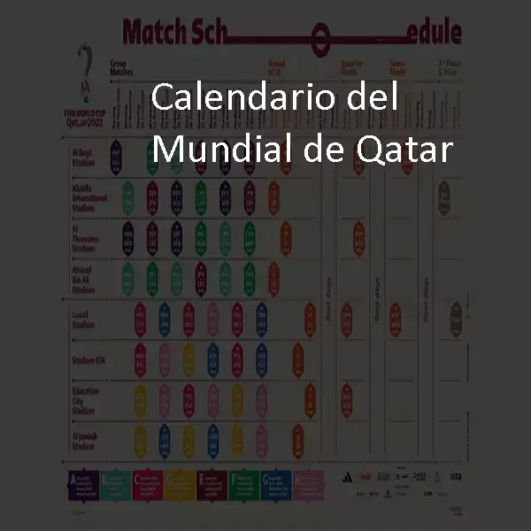 calendario del mundial de qatar