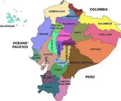 Mapa Político del Ecuador Conócelo