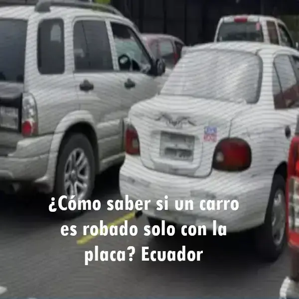 ¿Cómo saber si un carro es robado solo con la placa? Ecuador