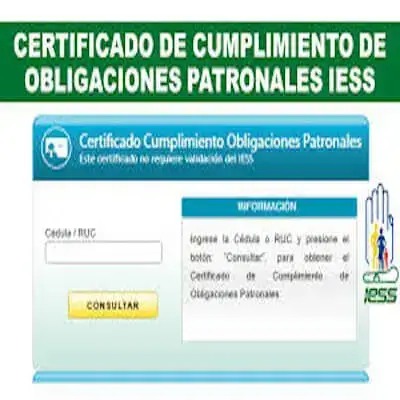 Certificado de Cumplimiento de Obligaciones Patronales IESS