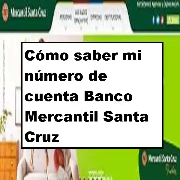 Cómo saber mi número de cuenta Banco Mercantil Santa Cruz