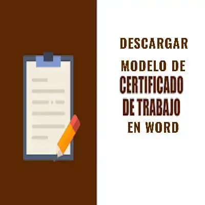 Modelo de Certificado de Trabajo en Word - Ejemplo
